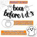 3 x 36 PCS Boos Before I Do's Halloween Party Decorations Engagement Banner Ring Pumpkin Ghost Balloon Wedding Bachelorette Theme Men Women Bridal Shower Party Supplies