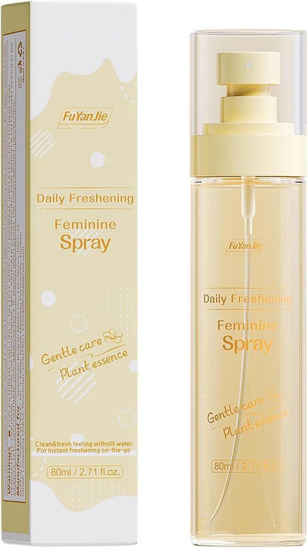 FuYanJie Feminine Spray for Women - pH Balanced Rinse-Free Deodorant with Witch Hazel, Gynecologist-Tested for Odor Control, Travel Size 2.7 fl oz, On-The-Go Freshness FuYanJie Feminine Spray for Women - pH Balanced Rinse-Free Deodorant with Witch Hazel, Gynecologist-Tested for Odor Control, Travel Size 2.7 fl oz, On-The-Go Freshness