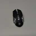 MELOGAGA Wireless Gaming Mouse Bluetooth Mouse RGB Rechargeable 2.4G USB Cordless Computer Mice with 7 Color Backlit, 6 Buttons & Silent Click for Laptop, iPad, Mac OS, PC, Windows -Black