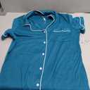 Ekouaer Nightgowns for Women Button Down Sleepshirt Short Sleeve Nightshirt Boyfriend Pajamas V Neck Nightdress S