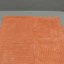 Fancy Homi 2 Packs Coral Decorative Throw Pillow Covers 18x18 Inch for Living Room Couch Bed, Rustic Farmhouse Boho Home Decor, Soft Corss Corduroy Patchwork Textured Peach Cushion Case 45x45 cm