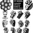 8 Blade Replacement Heads Electric Razor Shaver (8D Black)