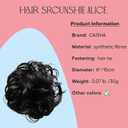 CAISHA Messy Scrunchie Bun Voluminous Wavy Hairpiece Heat-resistant Synthetic Fibres Black-Brown G41A