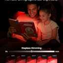 Glocusent 630nm Red Light Reading Light, 26 LEDs Zero Blue Light, 1600K Amber Book Light with 3 Modes & 5 Brightness Dimmable, 120H Runtime, Eye-Care Clip on Light for Book Lovers and Kids