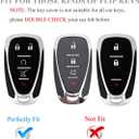 2 x for Chevy Key Fob Cover, TPU Key Fob Case Cover Fits for Chevrolet Chevy Equinox Malibu Traverse Camaro Blazer Cruze Trax Trailblazer Sonic Car Accessories Smart Key Holder, White, (Mix Colors Black, White)