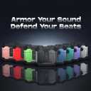 for AirPods 3 Case Cover [Safety Lock] [Magnetic One-Click Open] [Military Shockproof Armor] Double Rugged Outdoor Wireless Charging Case for AirPods 3rd Generation with Keychain, Purple