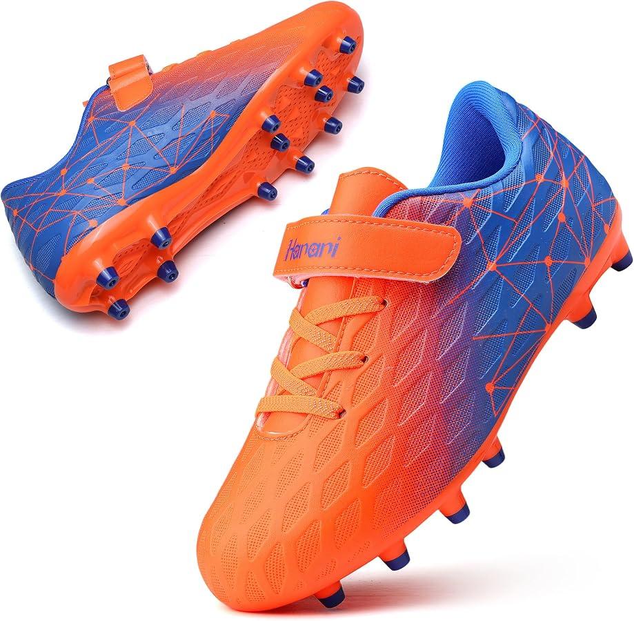 Hanani Boys Soccer Cleats Kids Girls FG/AG Soccer Athletics Sport Shoes Training Shoes Running Shoes Teenager Indoor Outdoor Football Shoes Sneakers for Unisex, Size 33