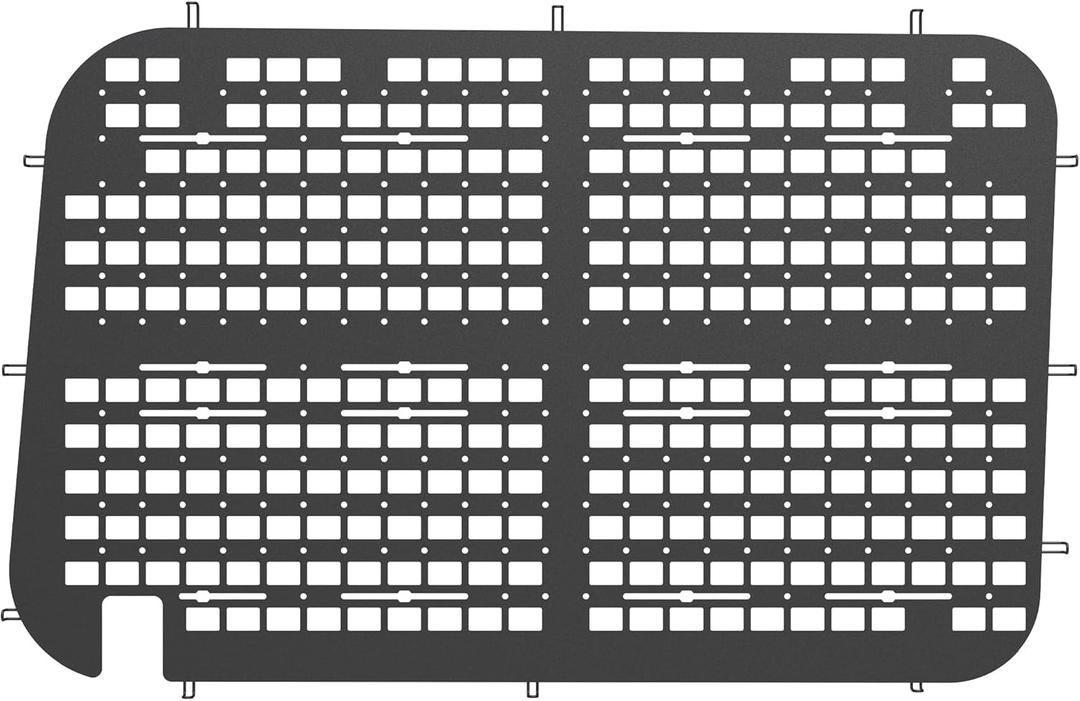 MELIPRON Van Window Security Screen Fit for Ford Transit Mid/High Roof Sliding Door, Anti-Theft MOLLE Van Window Guards, Steel Safety Screen for Cargo Vans