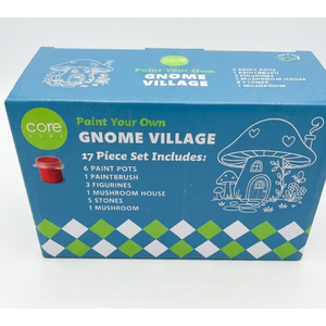 Gnome | Paint Your Own Gnome Village | Paint your own ceramics—all the colors and tools included. Includes brush. 17 Pieces Set
