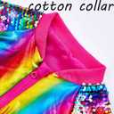 ZYBOUTIC Little Girls Sequin Jackets Kids Sparkle Jacket Zip Up Outwear Toddler Boys Glitter Sleeve Shiny Metallic Coat Birthday Cloth Christmas Rainbow HP 6 Years