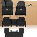 3W Floor Mats Fit for Jeep Grand Wagoneer/Grand Wagoneer L 2022-2025 2026 7 seat(Not Fit for 8 seat), All-Weather TPE Custom Fit Wagonner Floor Liner for 1-3 Rows Full Set Car Mats