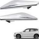 Front Side Fender Trim Chrome Finisher side marker Emblem Moulding fits BMW X3 X4 F25 F26 Replaces# 51117338569 51117338570