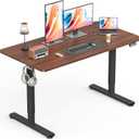 Electric Standing Desk, Gaming Desk, 48 x 24 Inch, Walnut