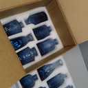 Glass Bud Vase Set of 12, Small Blue Flower Vases for Centerpieces in Bulk, Mini Vintage Vase for Wedding, Home,Table Decoration