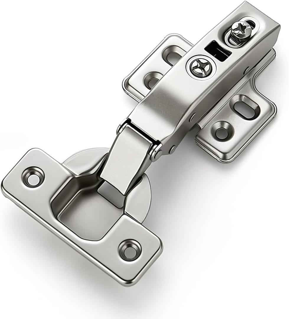 HOME EDIT 5 Pairs 10 Pack European Full Overlay Soft Close Cabinet Hinges Concealed Kitchen Cabinet Hinges Heavy-Duty Frameless Adjustable for Cupboard Hardware