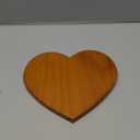 Menkxi 7.1 x 6.3 x 0.6 Inch Heart Shaped Wood Base Hand Casting Sculpture Base Hand Casting Kit Wood Display Stand for Anniversary Wedding Gift DIY Crafts Home Decoration