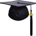 Newrara Unisex Shiny Kindergarten Graduation Gown Cap with Tassel (Black)