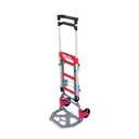 Milwaukee Hand Trucks 73333 Fold-Up Convertible Hand Truck, 4-Piece Frame, Compact Storage, 300 lb Capacity, Red