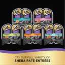 Sheba Perfect Portions Wet Cat Food Pate with Sustainable Salmon, Signature Seafood Entree, and Tender White Fish and Tuna Entree Variety Pack, 2.6 oz. Twin Pack Trays (24 Count, 48 Servings) (EXP 10/01/27)