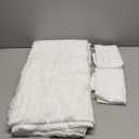 White Duvet Cover Queen Size, Seersucker 3 Pieces Bedding Set, Includes 1 Duvet Cover 90x90 Inches and 2 Pillowcases 20x26 Inches (White (No Comforter))