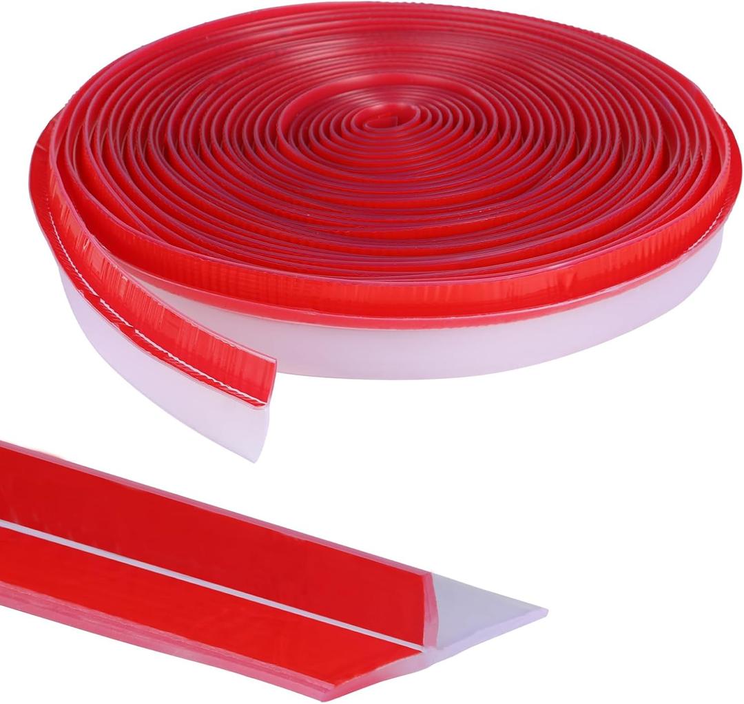 Orghtin 40Ft T-Shaped Silicone Weather Stripping Door Seal, Clear Double-Sided Adhesive Seal Strip, Door Draft Stopper for Door & Window Gaps, Windproof Soundproof