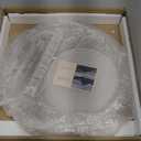 Peacoblue 25 Shot Glass Holder Tray with Heavy Base-White, Clear Bar Circular Acrylic Cups Tray Holder Organizer with Central Bottle Slot Display Case for Parties, Clubs & Home Bars