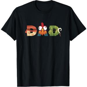 Disney Moana Letters Maui Fathers Day Birthday Best Dad T-Shirt XL