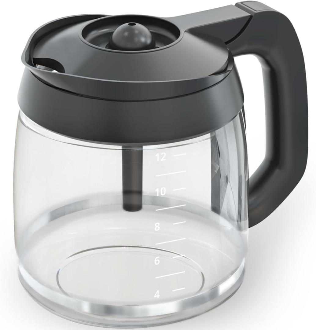 12-Cup Glass Coffee Carafe Replacement Compatible ONLY with Ninja Coffee Brewer Maker Models CE251 CE201 CE201C CE200 CE200C