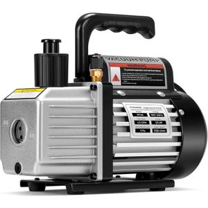 VIVOHOME 4.5 CFM 1/3 HP 110V Single Stage HVAC Vacuum Pump for R134a R12 R22 R502 R410a Systems, Auto AC Vacuum Pump for Air Conditioning Servicing Resin Degassing with Oil Bottle