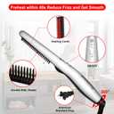 Beard Straightener Comb for Men,Hair Hot Comb,Quick Electric Heated Beard Brush Styler,Travel Portable Styling Comb beard iron, Multifunctional Straightening Brush