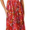 Petal & Pup Women's Achanti Pleated Maxi Dress (L)