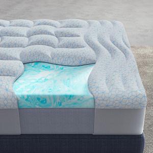 HOMRELEXA Dual Layer 4 Inch Cooling Memory Foam Mattress Topper Queen Size, 2 Inch Thick Soft Quilted Ice Silk Pillow Top Cover Plus 2 Inch Gel Memory Foam Mattress Pad for Back Pain Relief