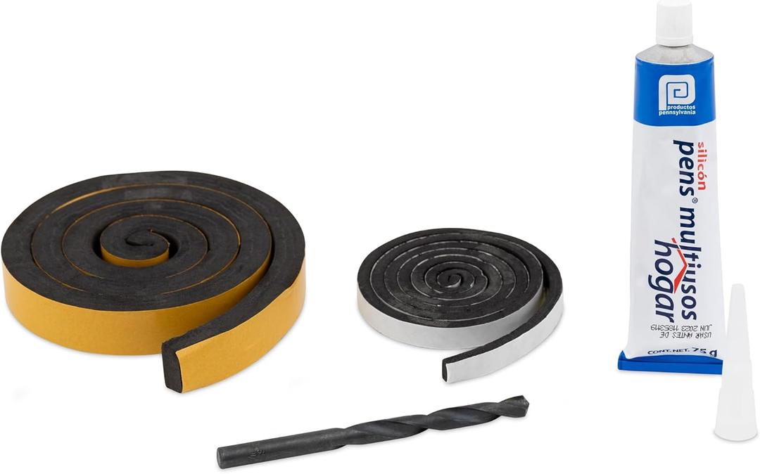 PetSafe Pet Door Installation Kit - Improves Energy Efficiency & Weather Resistance - Includes Clear Silicone Sealant - Drill Bit - Dual Size Weatherstripping (3 Piece Set)