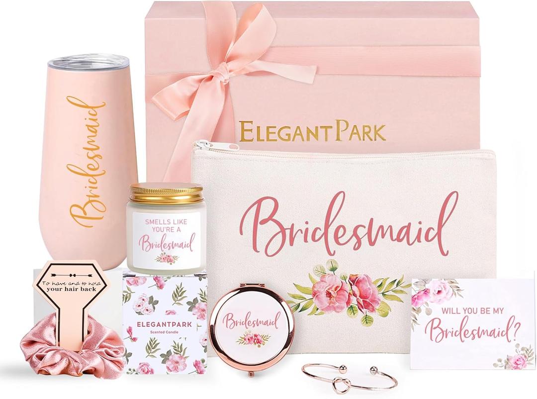 ELEGANTPARK Bridesmaid Proposal Gifts Will you be My Bridesmaid Gifts Box for Wedding Bridal Bachelorette Party Favors
