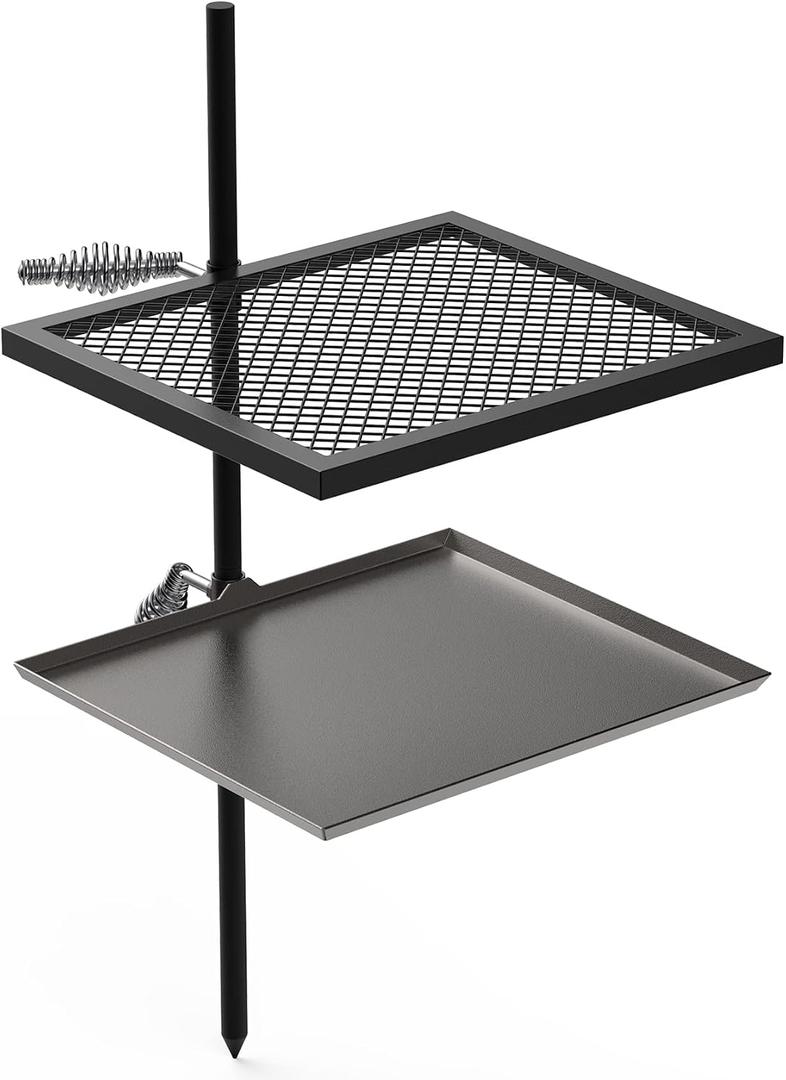 Stanbroil Swivel Campfire Grill Grate & Griddle for Fire Pit Cooking
Grill Grate & Griddle Combo, In-Ground Mount, Rotates Away from Fire, Open Fire Cooking
