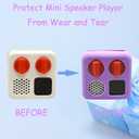 2 x Silicone Cover for Yoto Mini Player, Protective Sleeve Case Compatible with Audio Music Player (Purple)