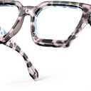 VISOONE Blue Light Blocking Glasses with TR90 Rectangle Frame and Chic Preppy Look for Women Men RIVER 