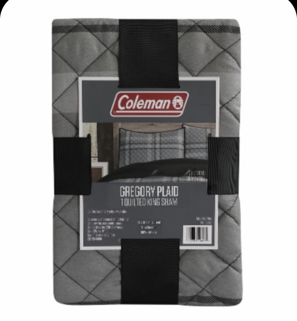 Coleman Quilted Sham - Gregory Plaid