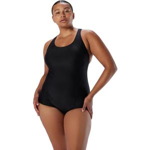 speedo Women's Swimsuit One Piece PowerFlex Princess Seam Ultraback Conservative Cut (12)