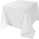 Cupuamon Square Tablecloth 90x90 inch Washable Polyester Fabric Table Cloth for Wedding Party Dining Banquet Decoration90x90,White