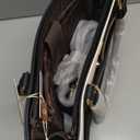 LOVEVOOK Laptop Tote Bag for Women, Leather Business Office Work Bag Computer Briefcase with Small Clutch fit for 15.6 Inch Laptop, Black-Brown-Beige