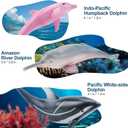 6PCS 5" Realistic Dolphin Figurines Toy for Toddlers, Ocean Animal Bath Toys for Kids, Dolphin Cake Toppers & Birthday Party Favors & Gifts for Boys & Girls