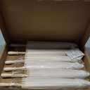 Juvale Parasol Umbrella Set - 6-Pack, 16 in Paper & Poplar Wood, White - Sun Umbrella for Garden Parties, Tea Party Decorations, & Weddings