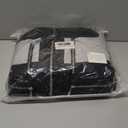 Women's Winter Thickened Down Jackets Long Down Coats Warm Parka with Hood (Colorblock-black&grey)