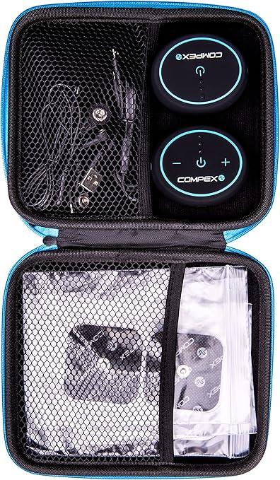 Compex Muscle Stimulating Device Remote Controlled with Connectors and Muscle Pads Stimuli Muscle Recovery / Growth Aid