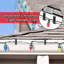 Christmas Light Hangers Clips 1 5/8 inch Fascia Board Clips Hooks Deck Light Clips Holiday Light Clip for Christmas Decoration Roof Gutter Fence in Thickness from 1" to 1 5/8" (Black, 100PCS) (Big)