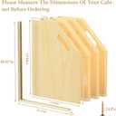 4 Pack Wood Tray Dividers for Cabinet, Cookie Sheet Organizer for Cabinets, No-Cut Kitchen Cabinet Dividers, Cookie Trays for Kitchen, Utility Rooms, Pantry Storage