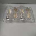 4-Pack Vintage LED Edison Bulbs 100W Equivalent 1400LM High Brightness 8W ST58 LED Filament Light Bulbs 3000K Warm White E26 Medium Base CRI90+ Antique Clear Glass for Home Dinning Room, Non-dimmable