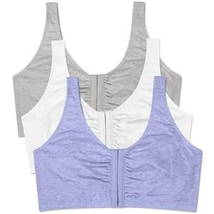 Fruit of the Loom Women's Multi-Pack Front Closure Cotton Bra Size 40