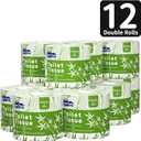 bamboo toilet paper 12 Double Rolls & 360 Sheets Per Roll Sustainable Toilet Tissue 3-Ply toilet paper bulk Septic Safe Plastic Free